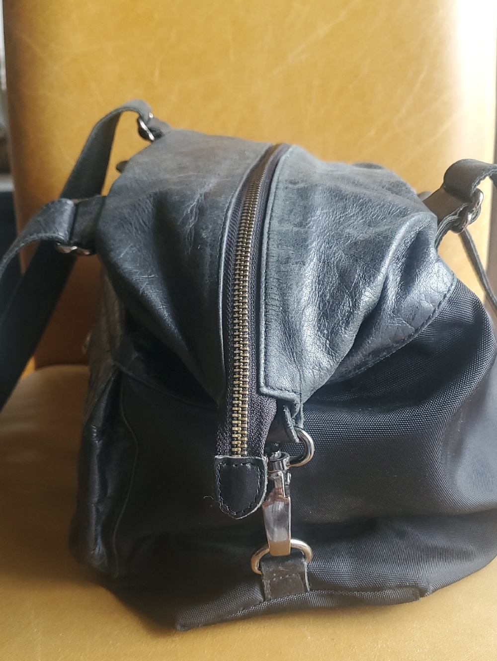Vintage Rudsak Atelier Noir Shoulder Slouch Hobo Cargo Expandable Leather Bag - Picture 4 of 12